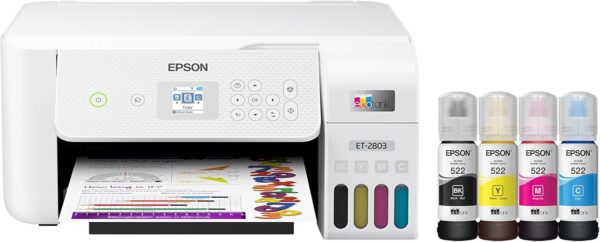 Epson EcoTank ET-2803 Wireless Color All-in-One Cartridge-Free Supertank Printer