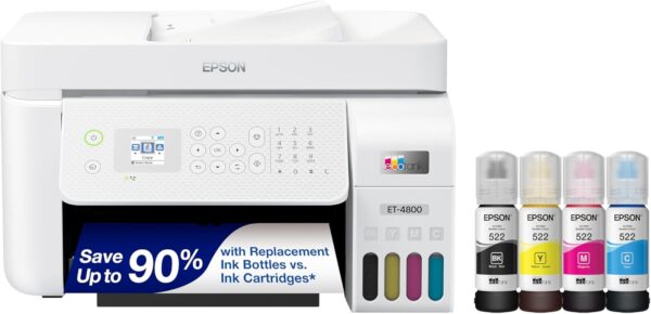 Epson EcoTank ET-4800 Wireless All-in-One Cartridge-Free Supertank Printer