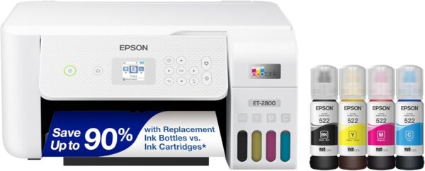 Epson EcoTank ET-2800 Wireless Color All-in-One Cartridge-Free Supertank Printer